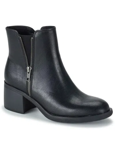 Baretraps Avery Womens Faux Leather Booties In Black