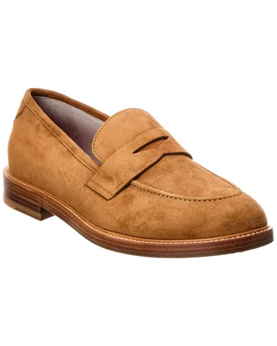 Isaia Suede Loafer In Brown