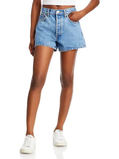 Re/done Womens High Rise Mini Denim Shorts In Multi