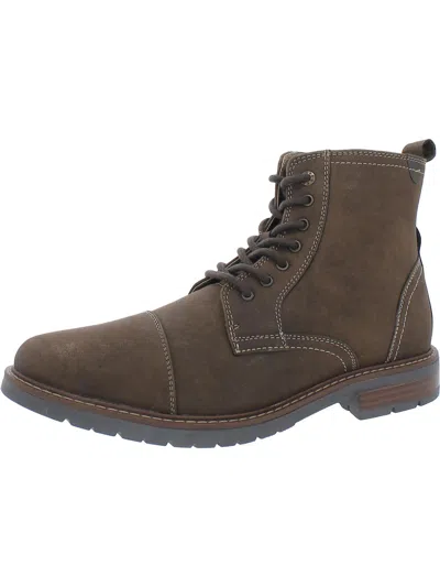 Dockers Rawls Mens Cap Toe Lace Up Ankle Boots In Brown