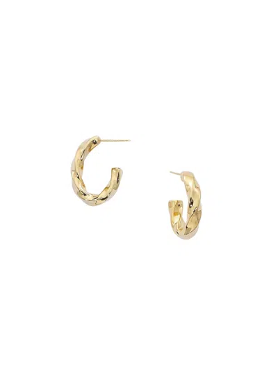 Saks Fifth Avenue Women's 14k Yellow Gold Twist Half Hoop Earrings