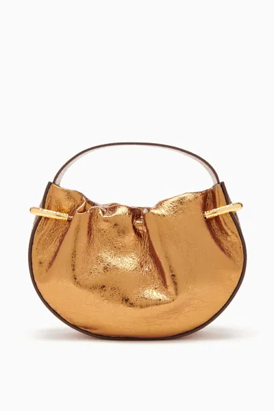 Ulla Johnson Tilda Ruched Mini Bag In Copper