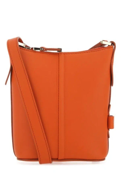 Max Mara Woman Orange Leather Riviers Crossbody Bag