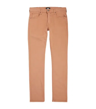 Paige Federal Slim Straight Jeans In Brown