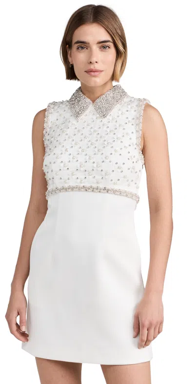 Rebecca Vallance Delaney Embellished Minidress In White