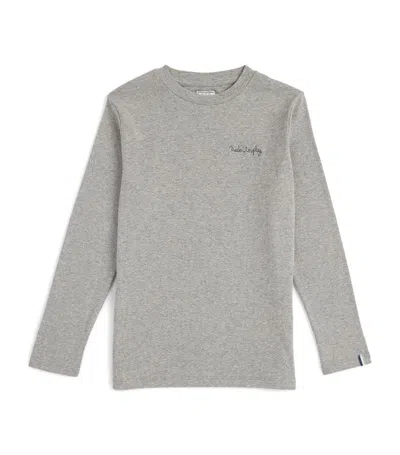 J & Josh Kids'  Embroidered Long-sleeve T-shirt (2-14 Years) In Grey