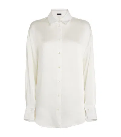 Lapointe Satin Shirt In White