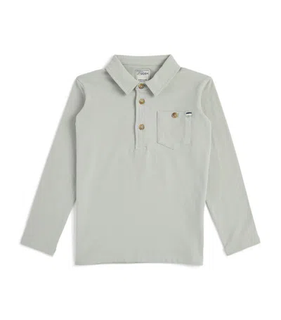 J & Josh Kids'  Long-sleeve Polo Shirt (2-14 Years) In Grey