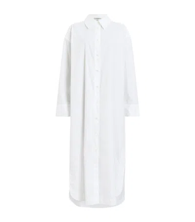 Allsaints Organic Cotton Imogen Shirt Dress In White