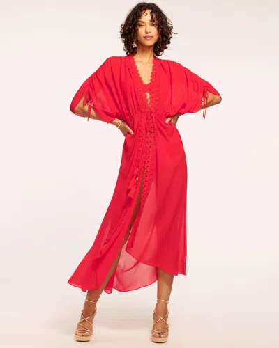 Ramy Brook Raelynn Coverup Maxi Dress In Flame