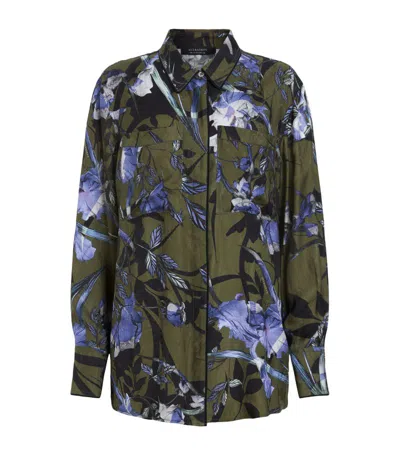 Allsaints Floral Eve Shirt In Green