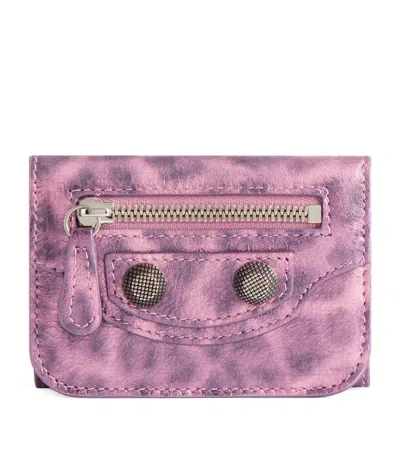 Balenciaga Lambskin Le Cagole Wallet In Pink