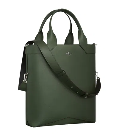 Cartier Small Leather Losange Tote Bag In Green