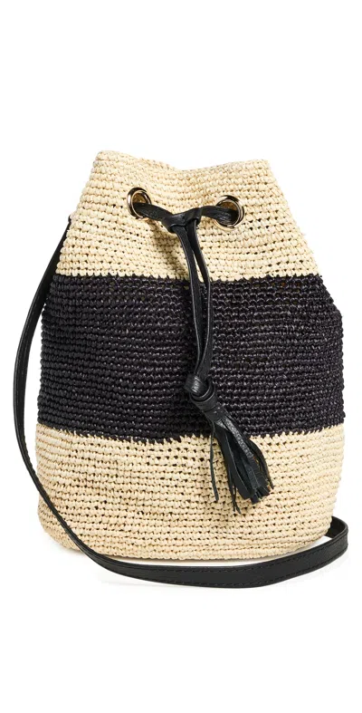 Sensi Studio Mini Mochila Bucket Bag Natural/black
