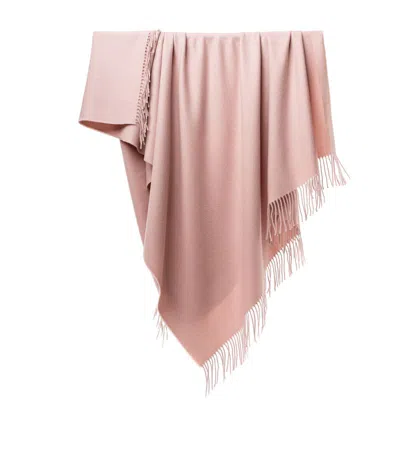 Simple Things Alpaca Wool Throw (130cm X 180cm) In Pink