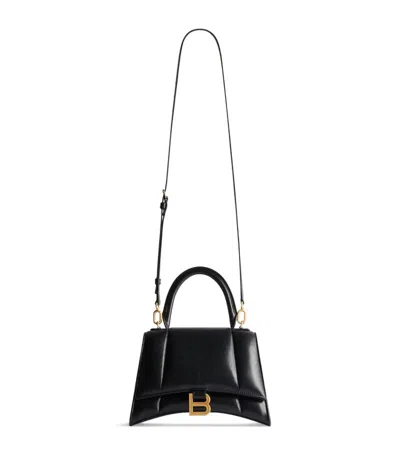 Balenciaga Small Padded Hourglass Top-handle Bag In Black