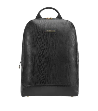 Moleskine Vegan Leather Precious & Ethical Backpack In Black