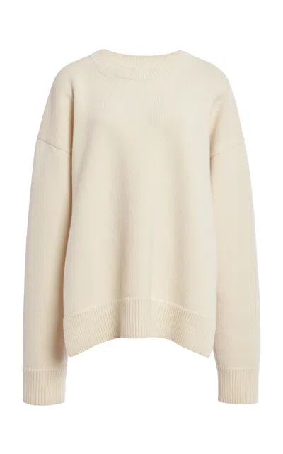 Jil Sander Off-white Crewneck Sweater In 103 Piuma