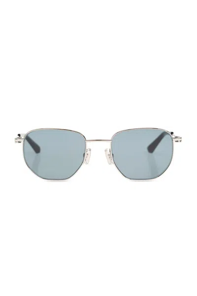 Bottega Veneta Eyewear Round-frame Sunglasses In Metallic