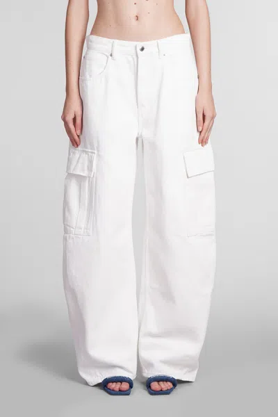 Alexander Wang Straight-leg Cotton Cargo Jeans In White