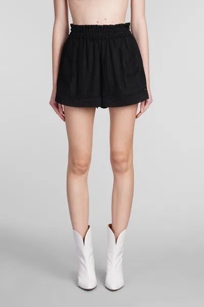 Iro Davinia Pattern-jacquard Shorts In Black