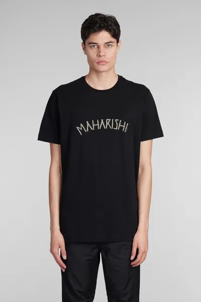 Maharishi Logo-print Cotton T-shirt In Black