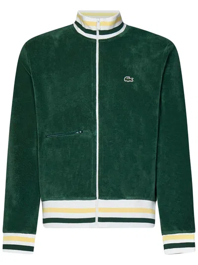 Lacoste Men's Paris Zip-up Terry Sweatshirt - 3xl - 8 In Green