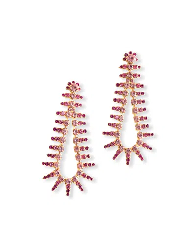Elizabeth Cole Beatrix Crystal Earrings In Gold