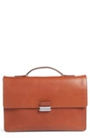 Cole Haan Men's Washington Leather Grand Briefcase In Brandy Brown