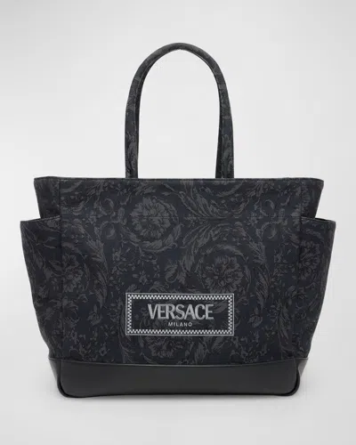 Versace Black Fabric Bag