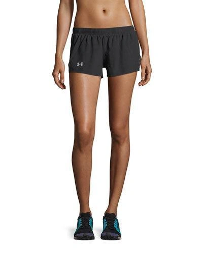Under Armour Accelerate Split Running Shorts In Black