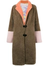 SAKS POTTS COLOUR BLOCK FEBBE FLOWER SHEARLING COAT,17220FEBBEFLOWERC12334462