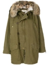 SAINT LAURENT fitted parka coat,487861Y150R12332072