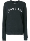 ZOE KARSSEN ZOE KARSSEN YOUNG GUN SWEATSHIRT - GREY,FW1711090243ARD12332503