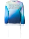 KENZO KENZO KENZO PARIS PRINT SWEATSHIRT - BLUE,F762SW85395212330377