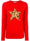 BELLA FREUD leopard-print star jumper,BFGJM2112317177