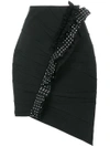 Saint Laurent Asymmetrical Wool Skirt In Black
