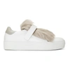 MONCLER White Fur Victoire Slip-On Sneakers,20312 00 019BJ