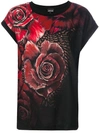 JUST CAVALLI rose print T-shirt,S04GC0257N3888312308856