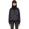 MONCLER MONCLER NAVY DOWN FRENCH TERRY HOODED JACKET,84960 00 8098W