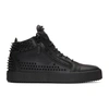 GIUSEPPE ZANOTTI Black Studded May London High-Top Sneakers
