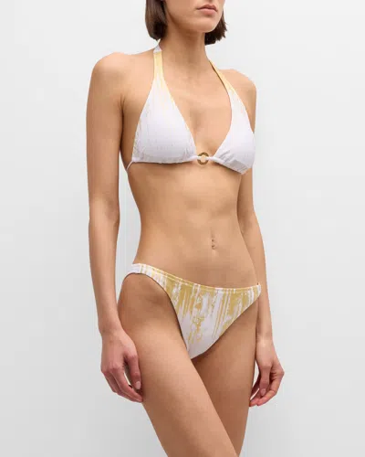 Lise Charmel Feuille D'or Bikini Bottoms In Ob/or Sur Blanc
