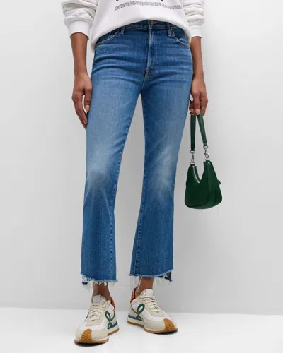 Mother The Insider Crop Step Fray Jeans In Different Strokes