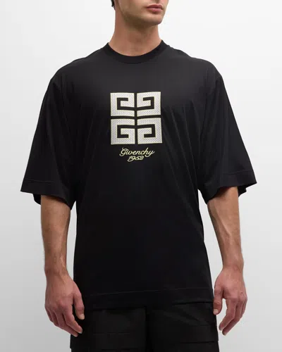 Givenchy Men's 4g Studio Fit Short-sleeve Cotton T-shirt In Black