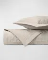 Home Treasures Parquet Quilted Coverlet In Gaia Flax