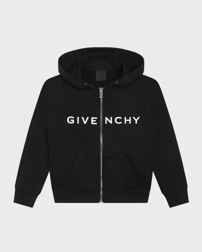Givenchy Kids' 4g Logo-print Hooded Jacket In Black