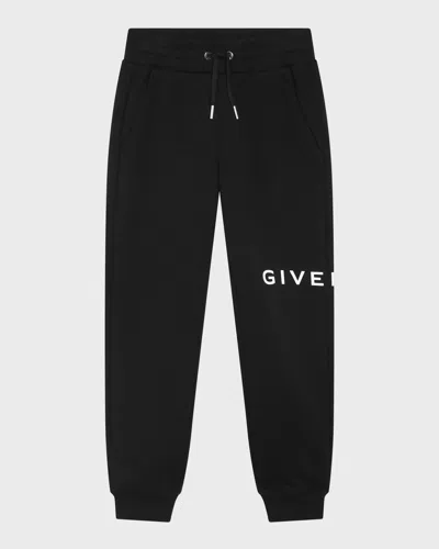 Givenchy Kids' Girl's Logo-print Sweatpants In Black