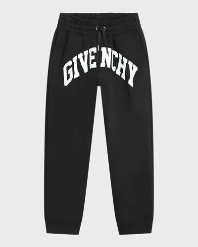 Givenchy Kids' Logo-print Tapered Track Pants In Black