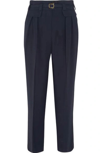 Apc Isa Belted Twill Straight-leg Trousers
