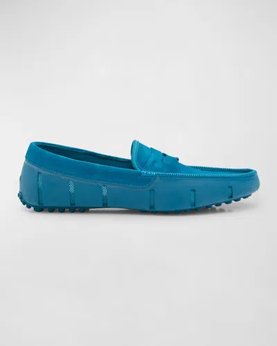 Swims Men's Water-resistant Lux Drivers In Fjord Blue